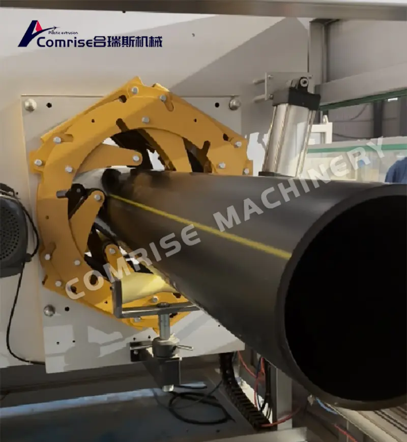 ग्राहकांच्या समाधानासाठी 200-500mm HDPE पाईप मशीनची चाचणी पूर्ण झाली